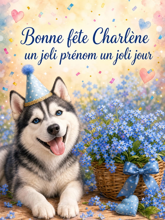 Carte bonne fête Charlène
