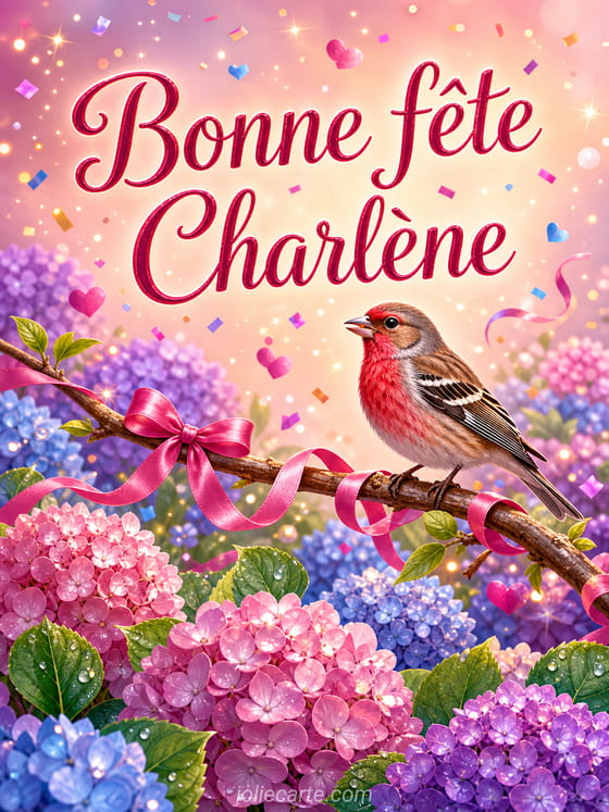 Carte bonne fête Charlène