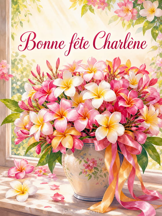 Carte bonne fête Charlène