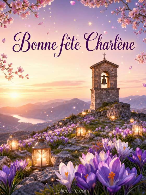Carte bonne fête Charlène