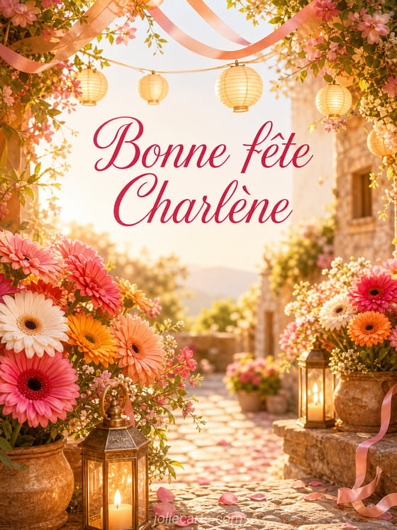 Carte bonne fête Charlène
