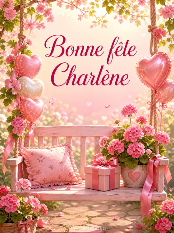 Carte bonne fête Charlène