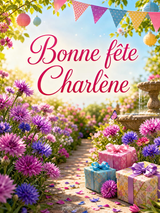 Carte bonne fête Charlène