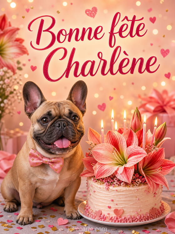 Carte bonne fête Charlène
