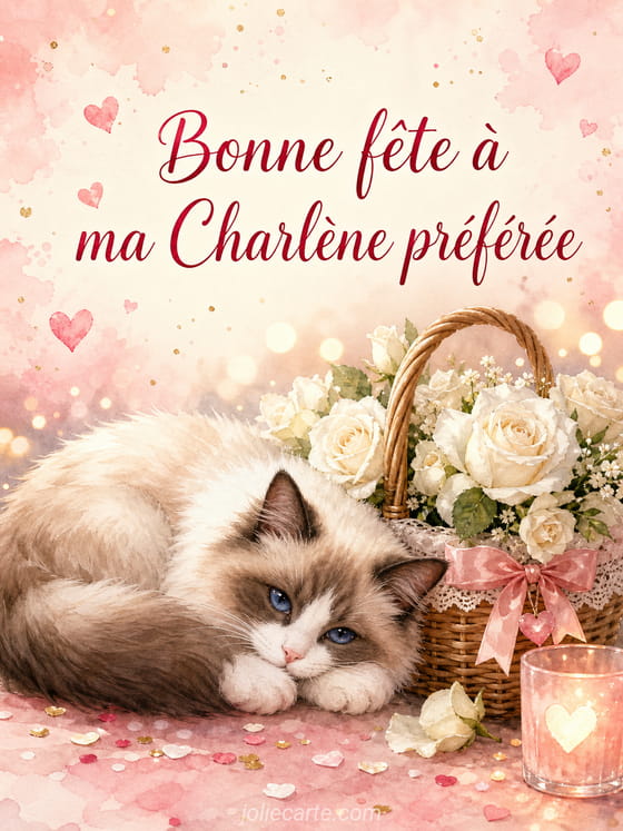 Carte bonne fête Charlène