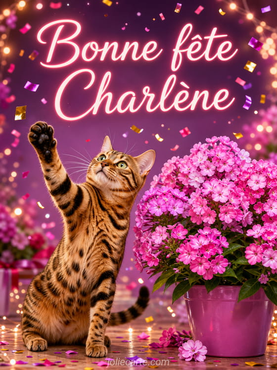 Carte bonne fête Charlène