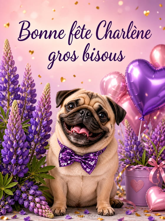 Carte bonne fête Charlène