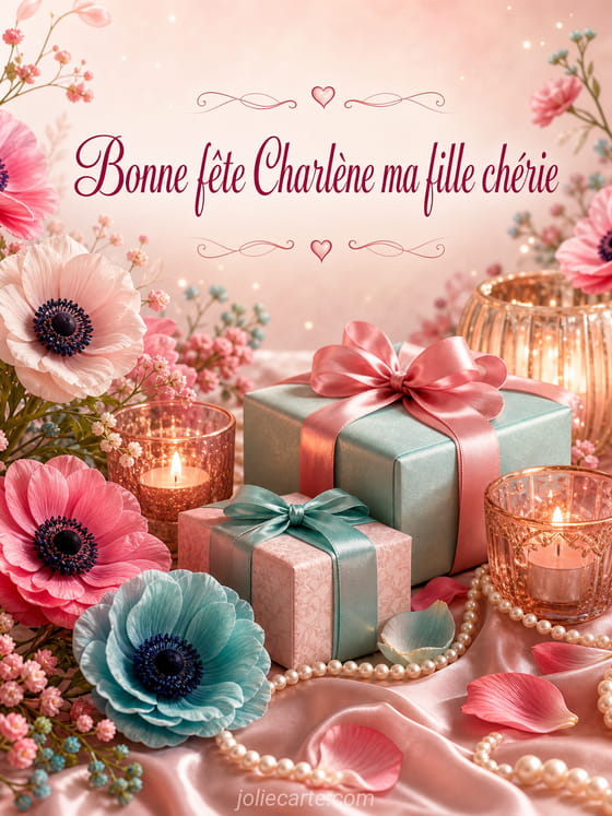Carte bonne fête Charlène
