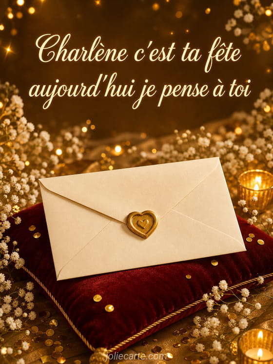 Carte bonne fête Charlène