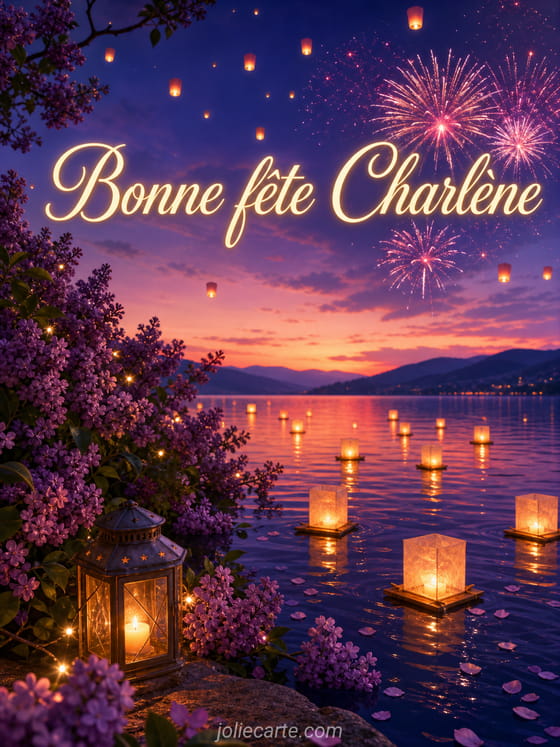 Carte bonne fête Charlène