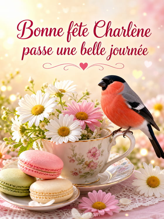 Carte bonne fête Charlène