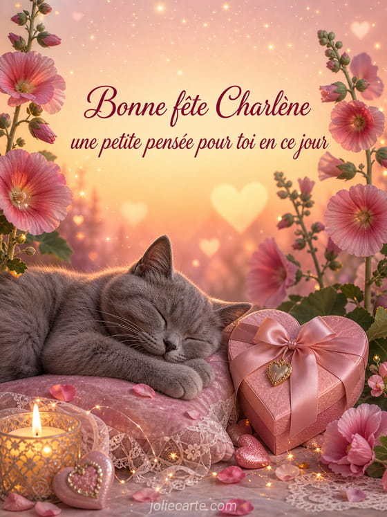 Carte bonne fête Charlène