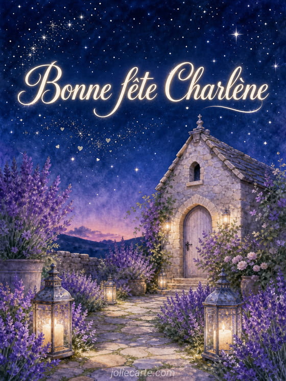 Carte bonne fête Charlène
