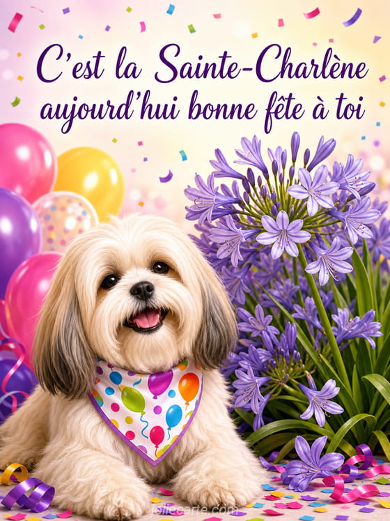 Carte bonne fête Charlène