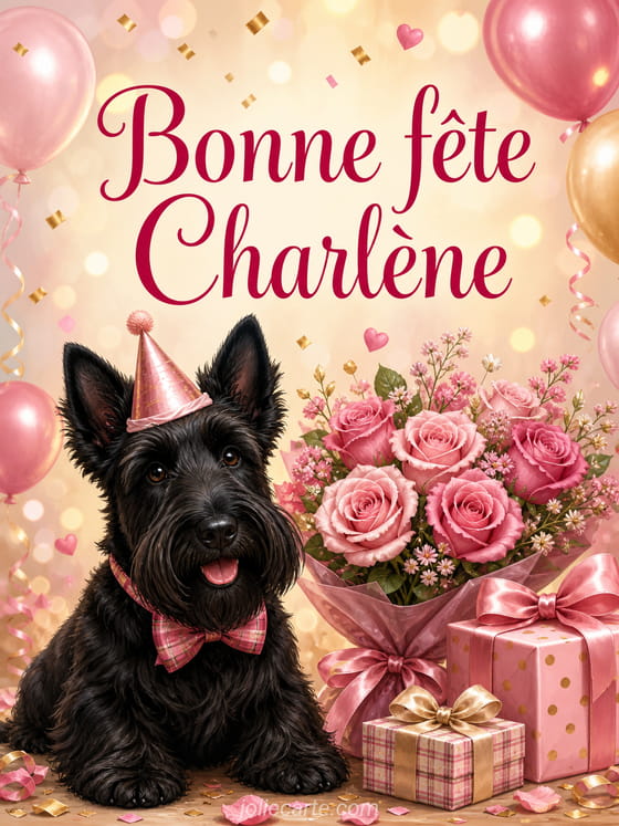 Carte bonne fête Charlène