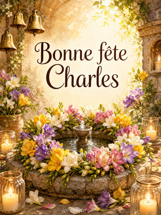Carte bonne fête Charles