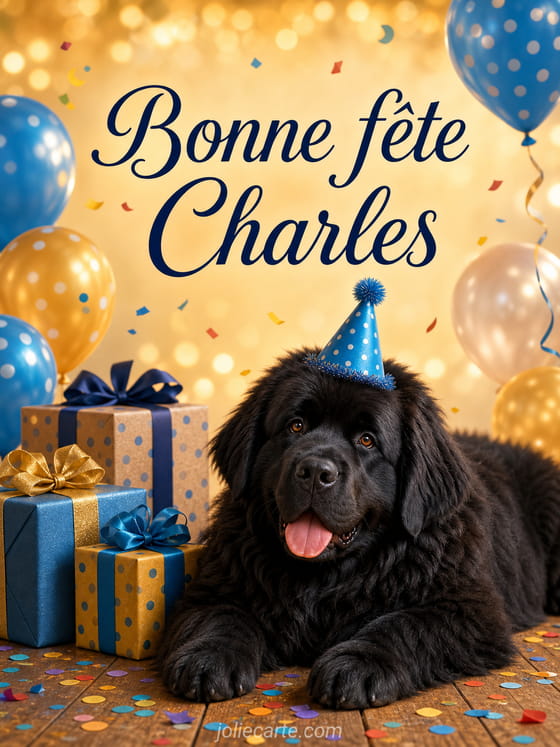 Carte bonne fête Charles