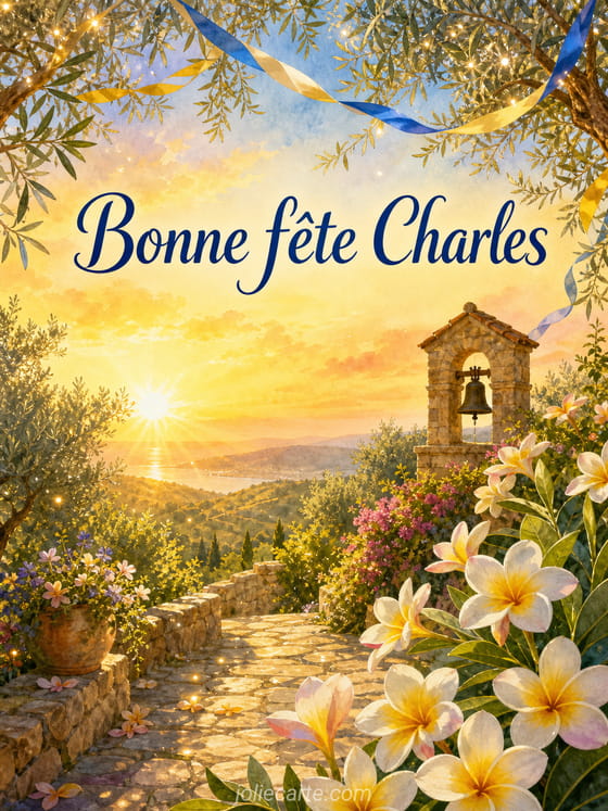 Carte bonne fête Charles