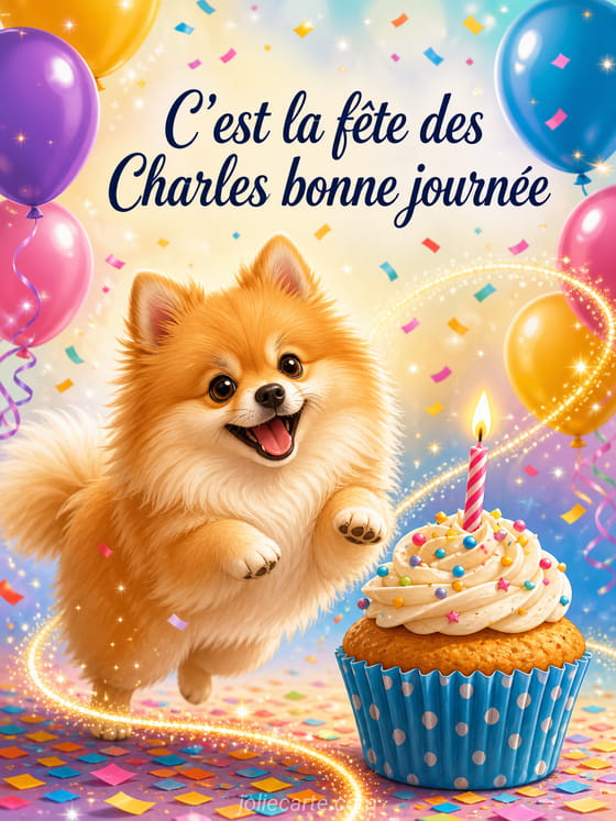 Carte bonne fête Charles