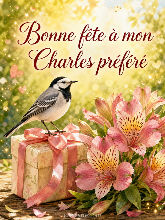 Carte bonne fête Charles
