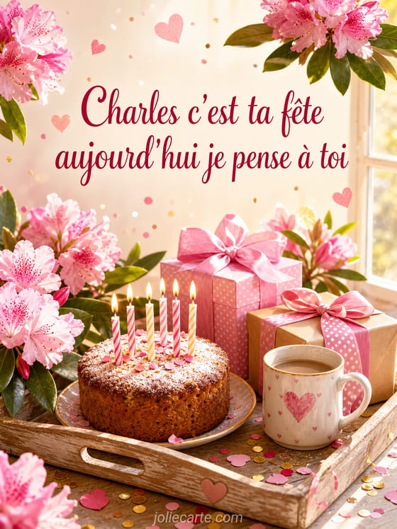 Carte bonne fête Charles