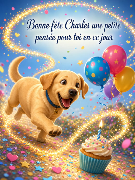 Carte bonne fête Charles