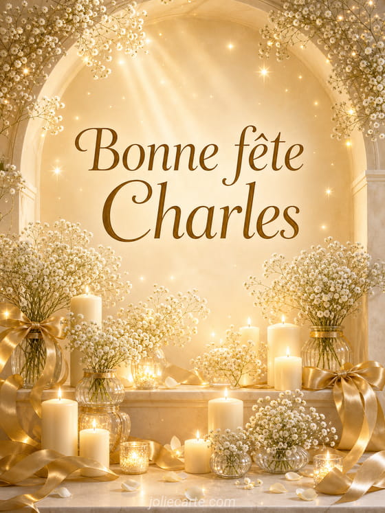 Carte bonne fête Charles