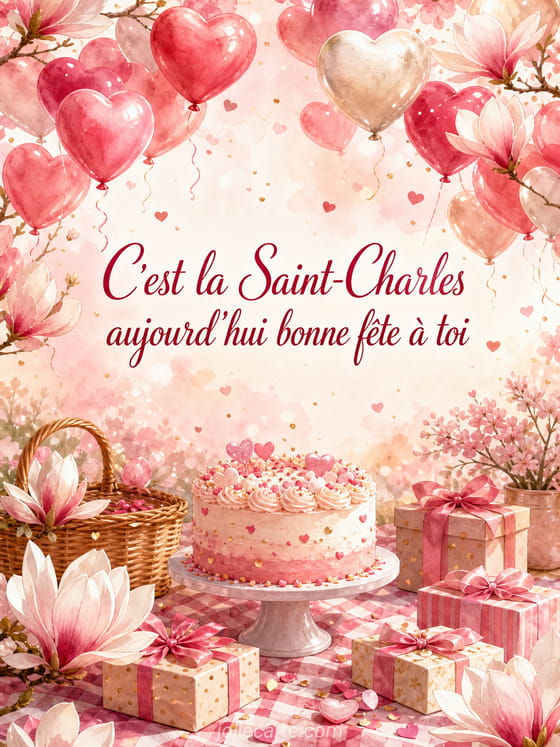 Carte bonne fête Charles