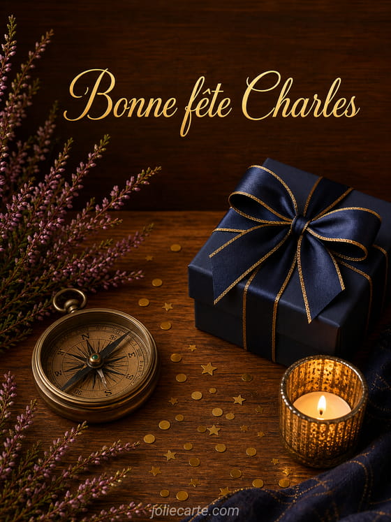 Carte bonne fête Charles