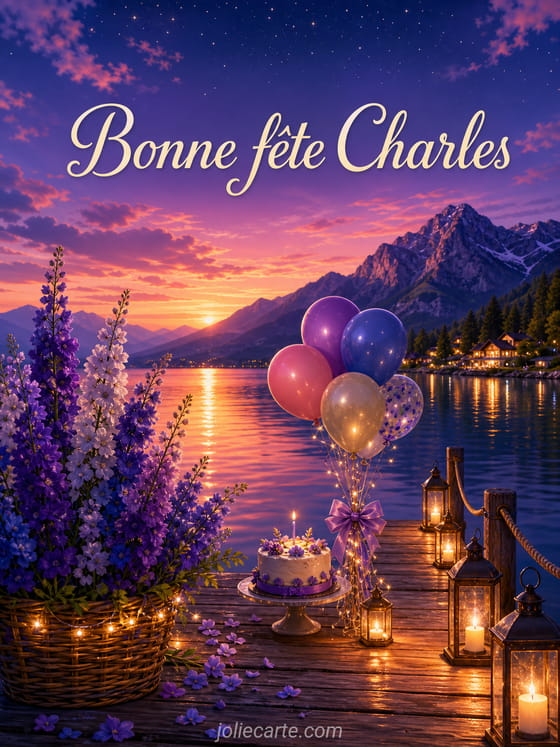 Carte bonne fête Charles