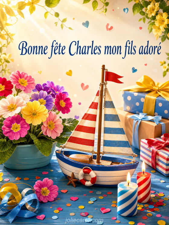 Carte bonne fête Charles