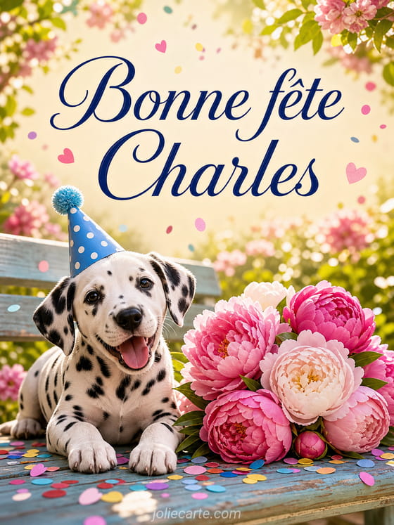 Carte bonne fête Charles