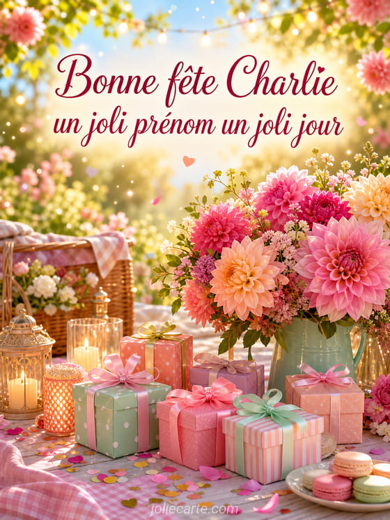 Carte bonne fĂȘte Charlie