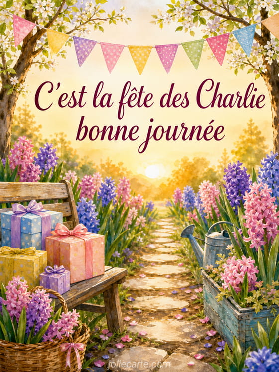 Carte bonne fĂȘte Charlie