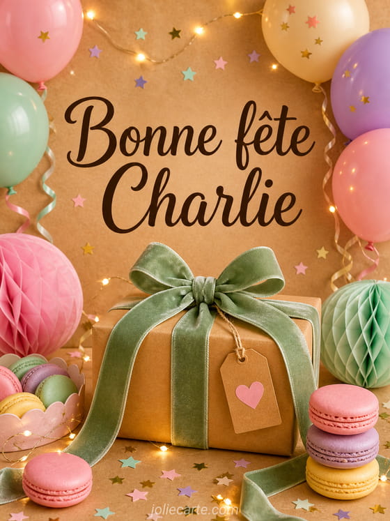 Carte bonne fĂȘte Charlie