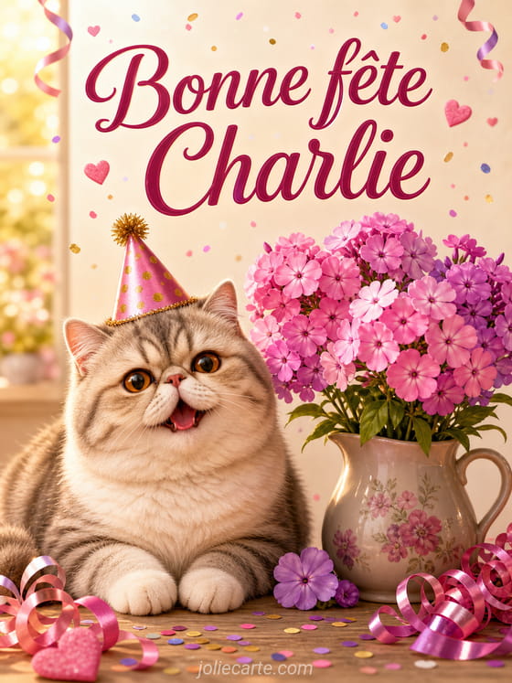 Carte bonne fĂȘte Charlie