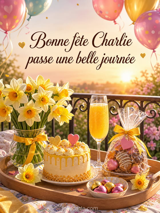 Carte bonne fĂȘte Charlie
