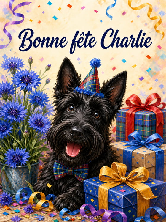 Carte bonne fĂȘte Charlie