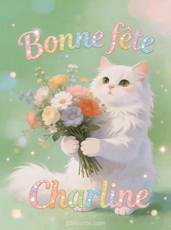 Bonne fête Charline - Bonne fete charline chat