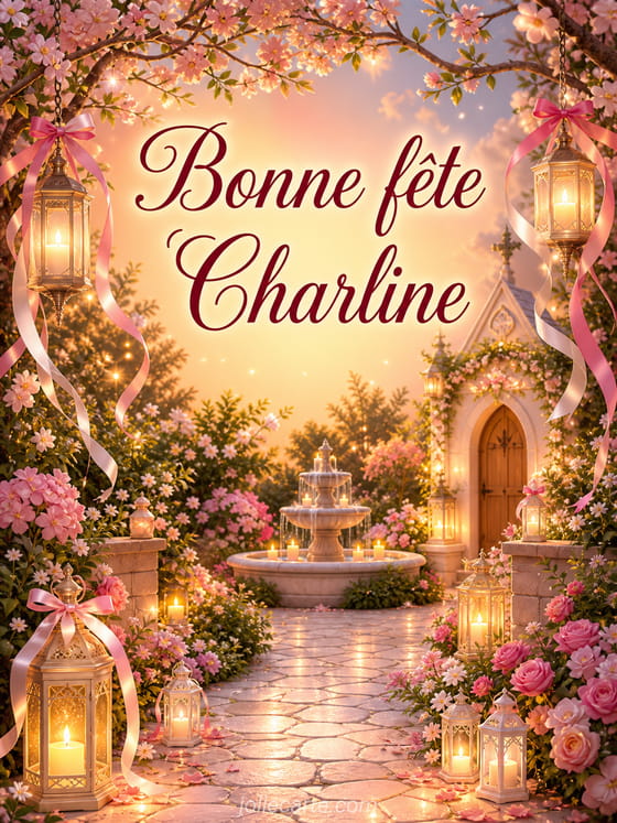Carte bonne fête Charline