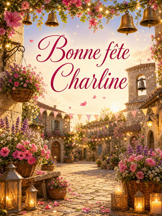 Carte bonne fête Charline