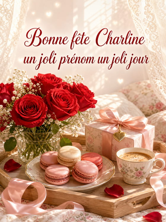 Carte bonne fête Charline