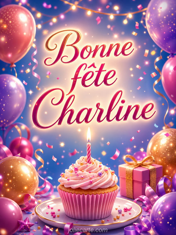 Carte bonne fête Charline