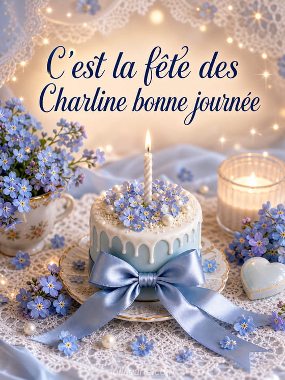 Carte bonne fête Charline