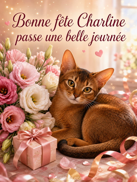 Carte bonne fête Charline