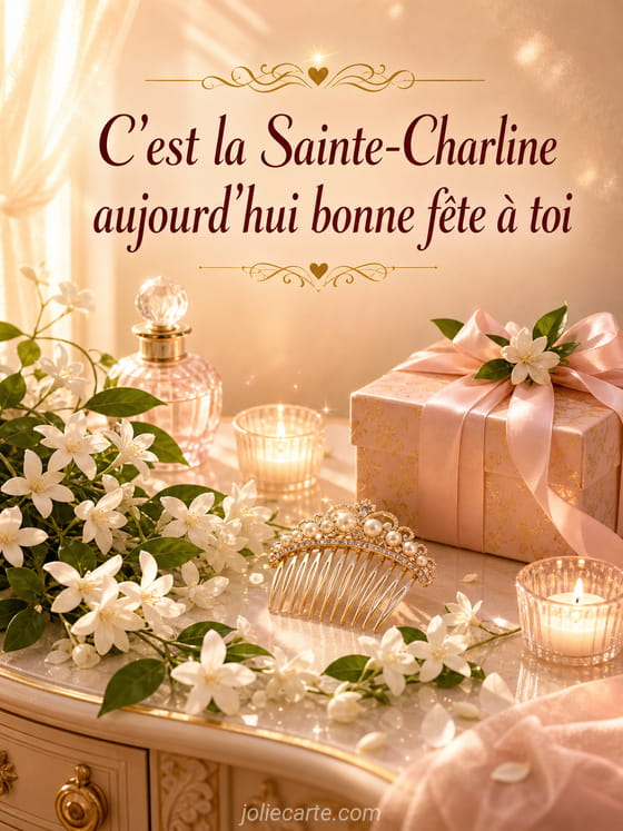 Carte bonne fête Charline