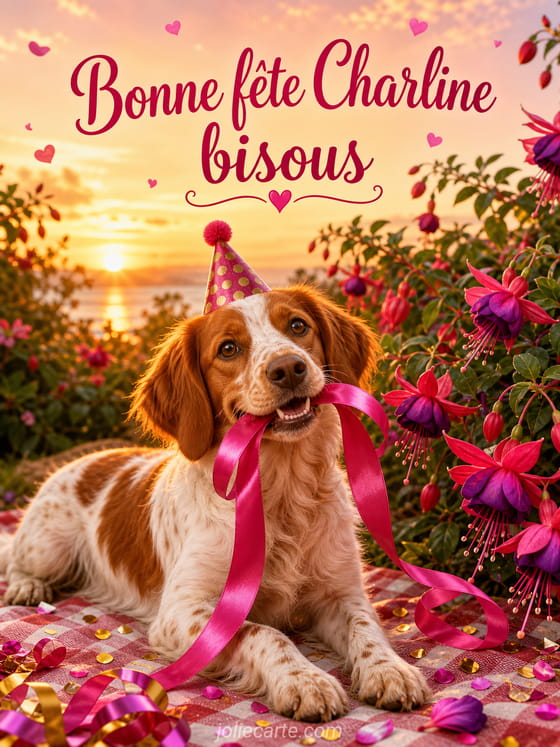 Carte bonne fête Charline