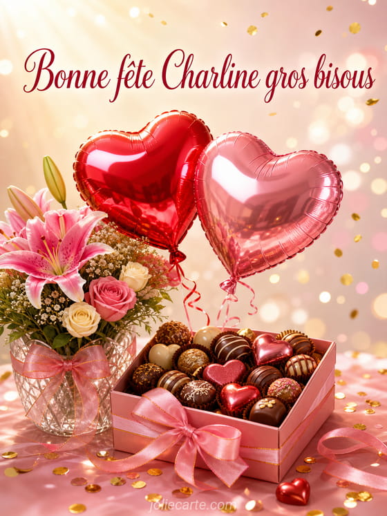 Carte bonne fête Charline