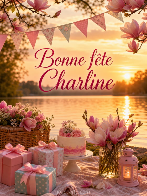 Carte bonne fête Charline