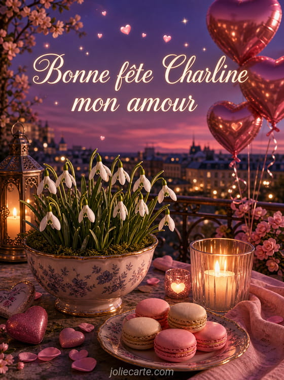 Carte bonne fête Charline